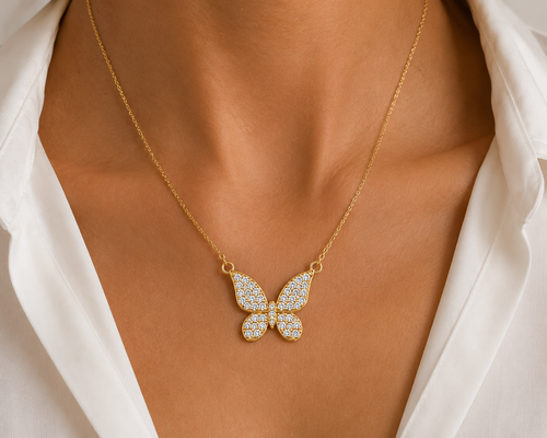 Diamond Butterfly Necklace | Good Times Society